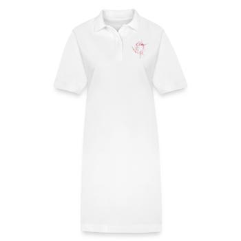 Waves Wellen red - Stanley/Stella Frauen Bio-Polokleid PAIGER - Weiß - Vorne