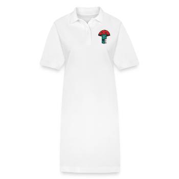 Échantillon de champignon - Robe polo bio PAIGER Stanley/Stella Femme - blanc - Devant