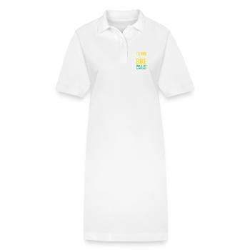 Faire du vélo ou ne pas faire du vélo. Ce n’est pas une question - Robe polo bio PAIGER Stanley/Stella Femme - blanc - Devant