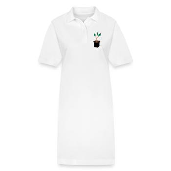 Coupe dans la couleur du plateau d’élevage - Robe polo bio PAIGER Stanley/Stella Femme - blanc - Devant