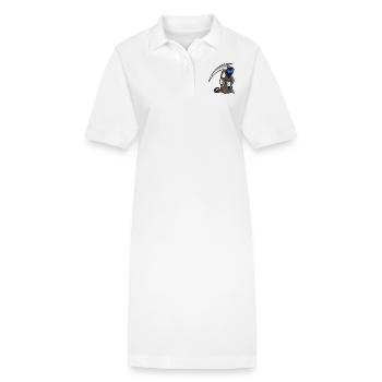 cartoon la faucheuse - Robe polo bio PAIGER Stanley/Stella Femme - blanc - Devant