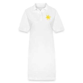 Strahlend gelbe Sonne - Stanley/Stella Frauen Bio-Polokleid PAIGER - Weiß - Vorne
