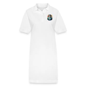 Singe en costume - Robe polo bio PAIGER Stanley/Stella Femme - blanc - Devant