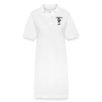Bulldogge - Stanley/Stella Frauen Bio-Polokleid PAIGER - Weiß - Vorne