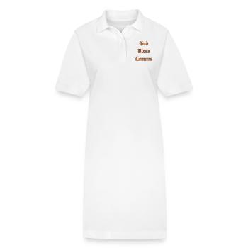 GodBlessLemons - Stanley/Stella PAIGER Organic Women’s Polo Dress - white - Front