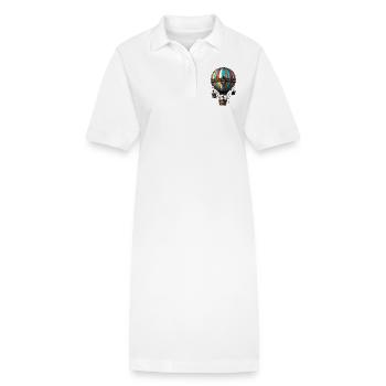 Hot air balloon - Stanley/Stella PAIGER Organic Women’s Polo Dress - white - Front