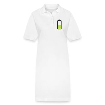 low battery - Stanley/Stella PAIGER Organic Women’s Polo Dress - white - Front
