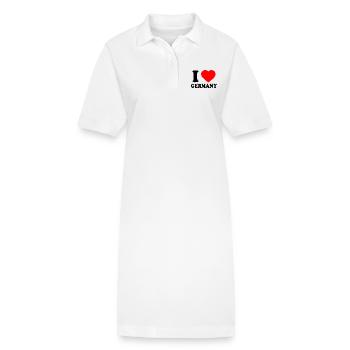 I love germany - Robe polo bio PAIGER Stanley/Stella Femme - blanc - Devant