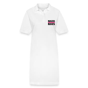 Nazis raus - Stanley/Stella Frauen Bio-Polokleid PAIGER - Weiß - Vorne