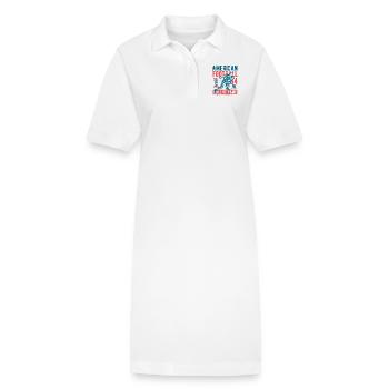 American Football Ballsport College Touchdown USA - Stanley/Stella Frauen Bio-Polokleid PAIGER - Weiß - Vorne