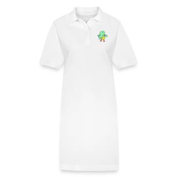 Kraken Quietscheente Quackin Badeente Ente - Stanley/Stella Frauen Bio-Polokleid PAIGER - Weiß - Vorne