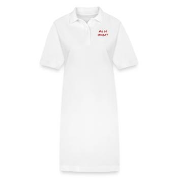 Pourquoi si sérieux? - Robe polo bio PAIGER Stanley/Stella Femme - blanc - Devant
