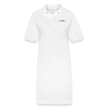 (Labrador Herzschlag) - Stanley/Stella Frauen Bio-Polokleid PAIGER - Weiß - Vorne
