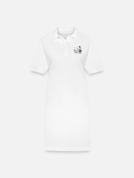 ICH MUSS AN DIE OSTSEE - Stanley/Stella Frauen Bio-Polokleid PAIGER - Weiß