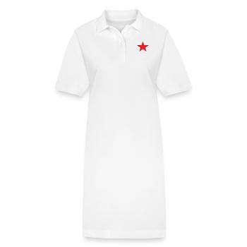 Etoile rouge - Robe polo bio PAIGER Stanley/Stella Femme - blanc - Devant