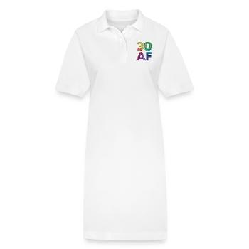 30 AF - 30. Geburtstagsfeier Geschenk für 30 Jahre - Stanley/Stella Frauen Bio-Polokleid PAIGER - Weiß - Vorne