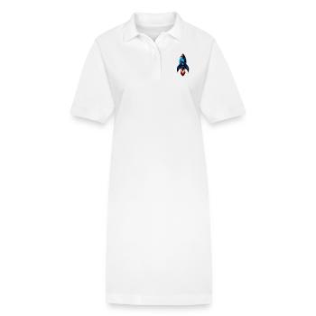 Raketenstarter | Spacemen - Stanley/Stella Frauen Bio-Polokleid PAIGER - Weiß - Vorne