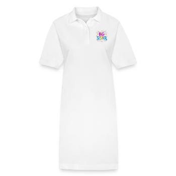 GRANDE SOEUR - Robe polo bio PAIGER Stanley/Stella Femme - blanc - Devant