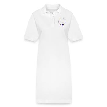 Collier avec message d'amour. - Robe polo bio PAIGER Stanley/Stella Femme - blanc - Devant