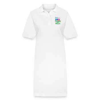 Dankbar Und Segne Eulen Hupen Paar Vögel Liebhaber - Stanley/Stella Frauen Bio-Polokleid PAIGER - Weiß - Vorne