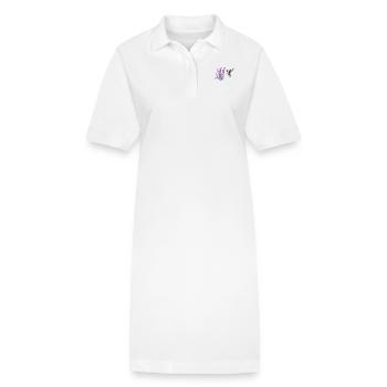 Aquarell Kolibri Lavendel Nektar - Stanley/Stella Frauen Bio-Polokleid PAIGER - Weiß - Vorne