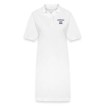 Drapeau néerlandais - Robe polo bio PAIGER Stanley/Stella Femme - blanc - Devant