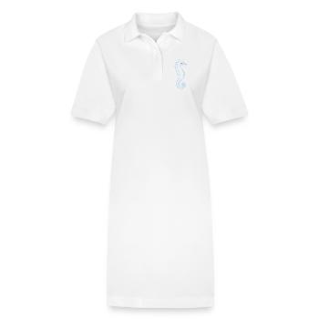 Seepferd Meerestier Tier - Stanley/Stella Frauen Bio-Polokleid PAIGER - Weiß - Vorne