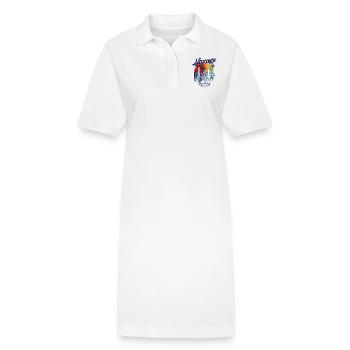 Nazare Portugal Atlantic Surfer Surfing - Stanley/Stella PAIGER Organic Women’s Polo Dress - white - Front