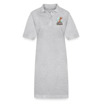 Baseball Happy Eastern Osterhase Sport - Stanley/Stella Frauen Bio-Polokleid PAIGER - Schwarz - Vorne