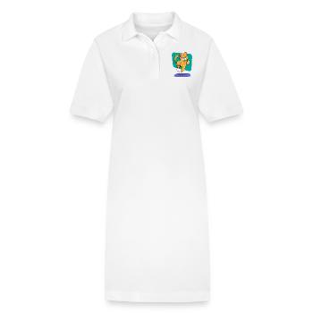 Joyful Cat Dancing - Robe polo bio PAIGER Stanley/Stella Femme - blanc - Devant