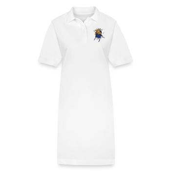 enfants girafe Hai cadeau drôle de pirate de Noël - Robe polo bio PAIGER Stanley/Stella Femme - blanc - Devant