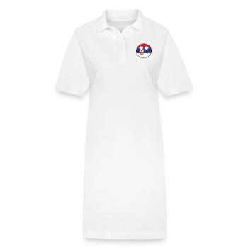 Countryball pays Patrie Serbie - Robe polo bio PAIGER Stanley/Stella Femme - blanc - Devant