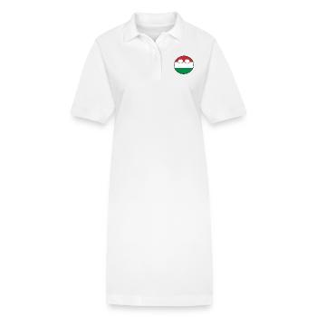 Countryball pays Patrie Hongrie - Robe polo bio PAIGER Stanley/Stella Femme - blanc - Devant