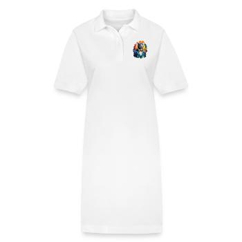 Rat en costume - Robe polo bio PAIGER Stanley/Stella Femme - blanc - Devant
