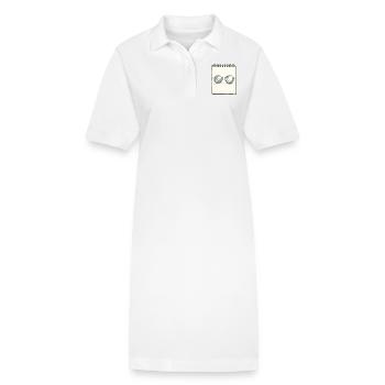 Zeichnung einer Brille - Stanley/Stella Frauen Bio-Polokleid PAIGER - Weiß - Vorne