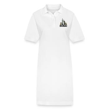 Horizon de Dubaï - Robe polo bio PAIGER Stanley/Stella Femme - blanc - Devant