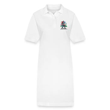 Explorateurs de la ville et aventuriers. - Robe polo bio PAIGER Stanley/Stella Femme - blanc - Devant
