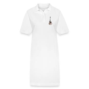 Guitare Guitare acoustique Illustration Logo icône - Robe polo bio PAIGER Stanley/Stella Femme - blanc - Devant