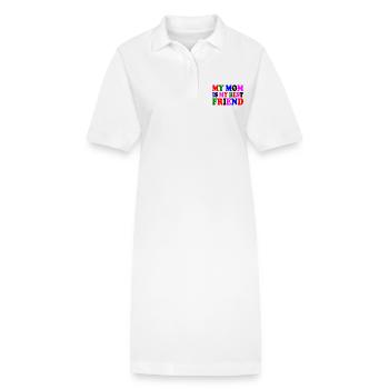 my mom is my best friend - Robe polo bio PAIGER Stanley/Stella Femme - blanc - Devant