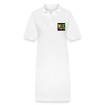 Never again - Stanley/Stella PAIGER Organic Women’s Polo Dress - white - Front