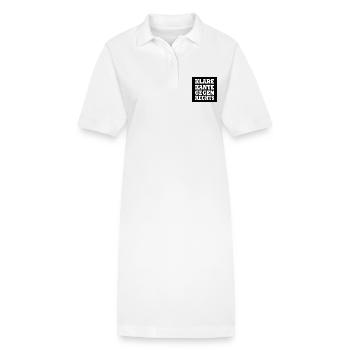 klare kante gegen rechts - Stanley/Stella Frauen Bio-Polokleid PAIGER - Weiß - Vorne