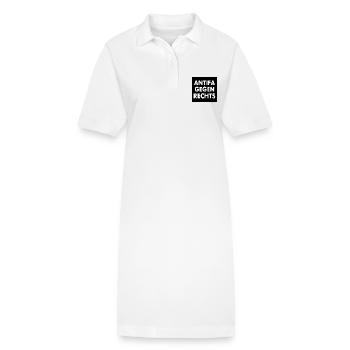 Antifa gegen rechts - Stanley/Stella Frauen Bio-Polokleid PAIGER - Weiß - Vorne