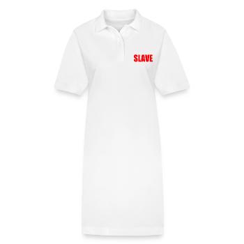 Slave - Stanley/Stella PAIGER Organic Women’s Polo Dress - white - Front