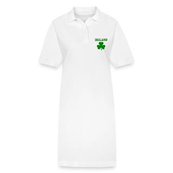 Trèfle d’Irlande - Robe polo bio PAIGER Stanley/Stella Femme - blanc - Devant