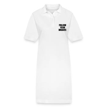 follow your dreams - Robe polo bio PAIGER Stanley/Stella Femme - blanc - Devant