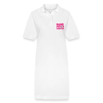 Same penis forever - Robe polo bio PAIGER Stanley/Stella Femme - blanc - Devant