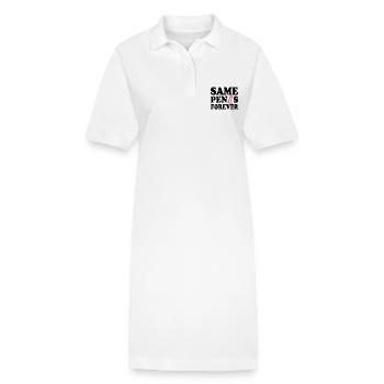 Same penis forever - Robe polo bio PAIGER Stanley/Stella Femme - blanc - Devant