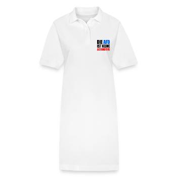 die afd ist keine alternative - Stanley/Stella Frauen Bio-Polokleid PAIGER - Weiß - Vorne