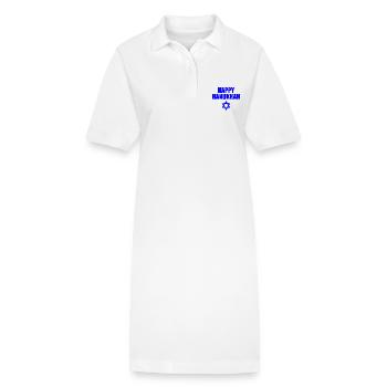 HAPPY HANUKKAH - Stanley/Stella Frauen Bio-Polokleid PAIGER - Weiß - Vorne