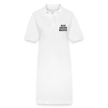 Alle gegen rechts - Stanley/Stella Frauen Bio-Polokleid PAIGER - Weiß - Vorne